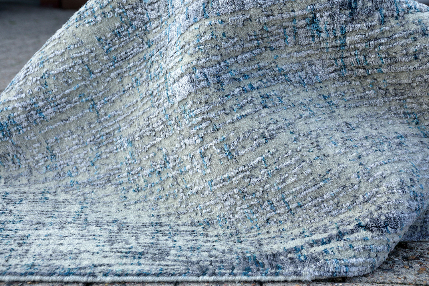 Thomas Teppich Handloom Jaquard Fine | Silver/Blue