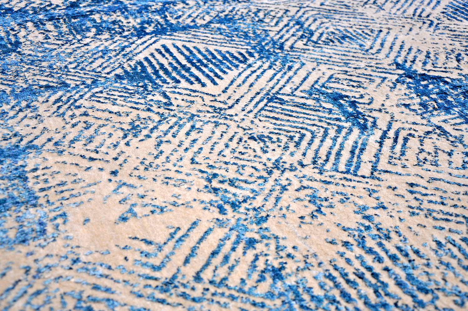 Thomas Handloomteppich Fine | Silver/Teal