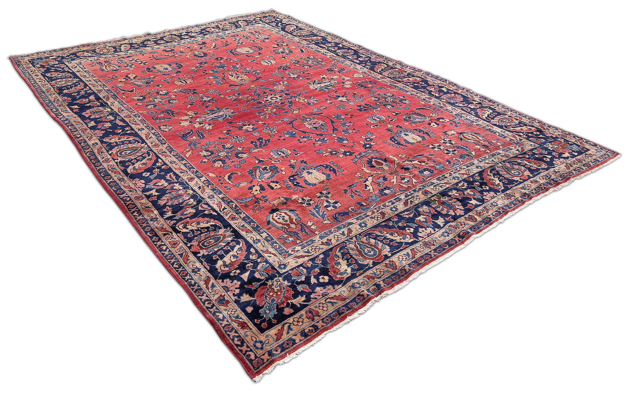 Amerikanischer Sarough Perserteppich alt | Floral