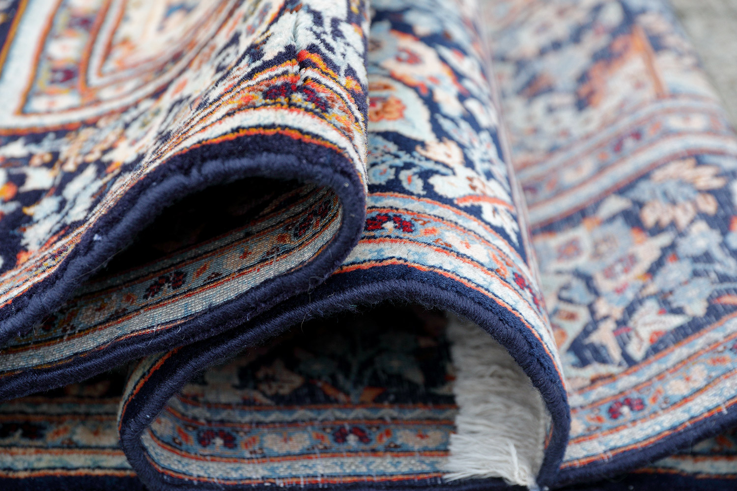 Keshan Perserteppich Wolle | Vasenmotiv