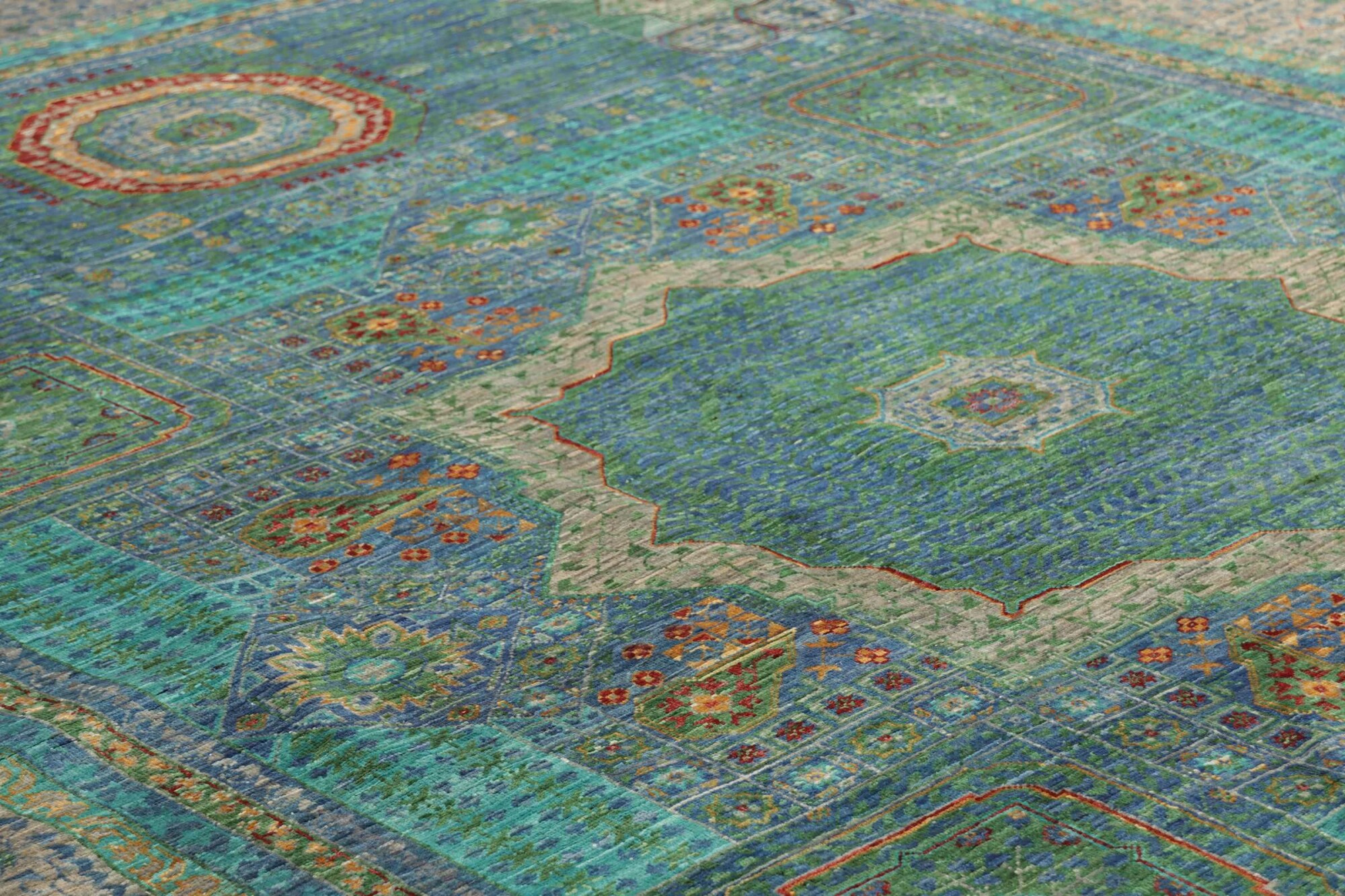 Mamlouk Orientteppich Pakistan | grün