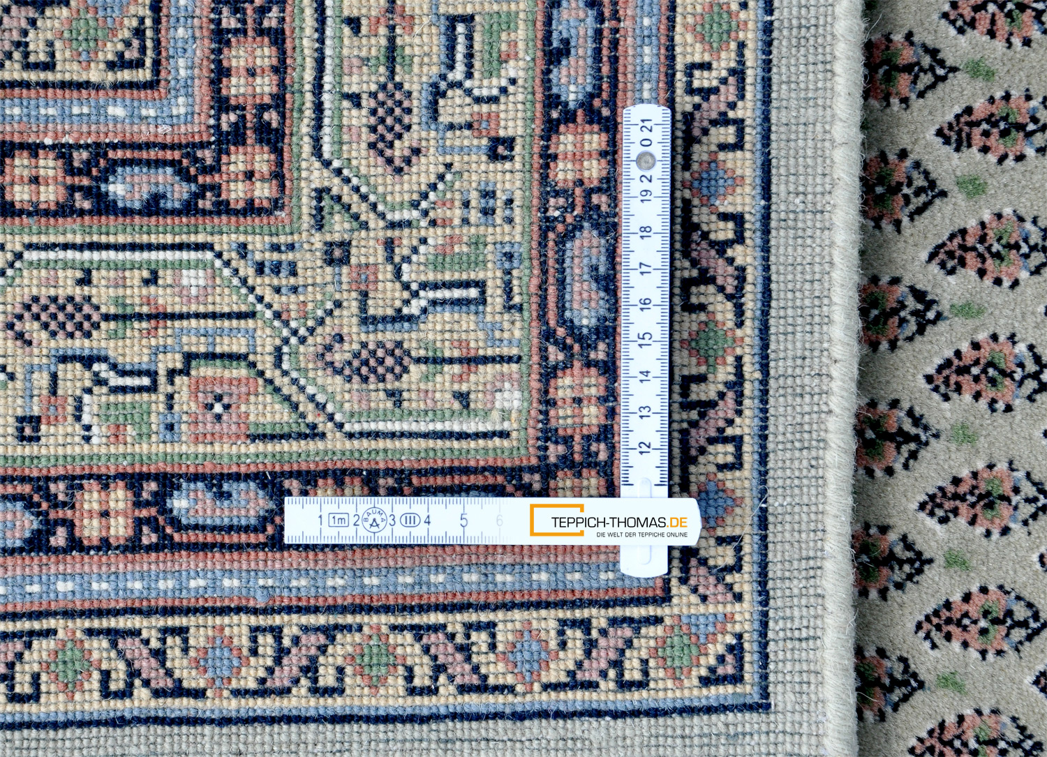 Mir Teppich Indien grün | Neuseelandwolle