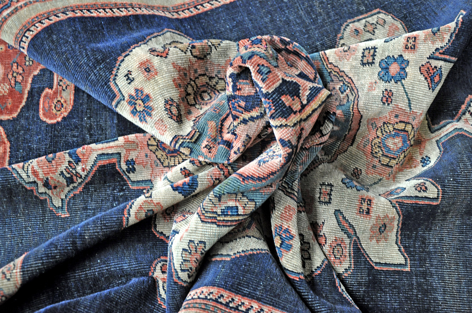 Farahan Perserteppich antik | blau