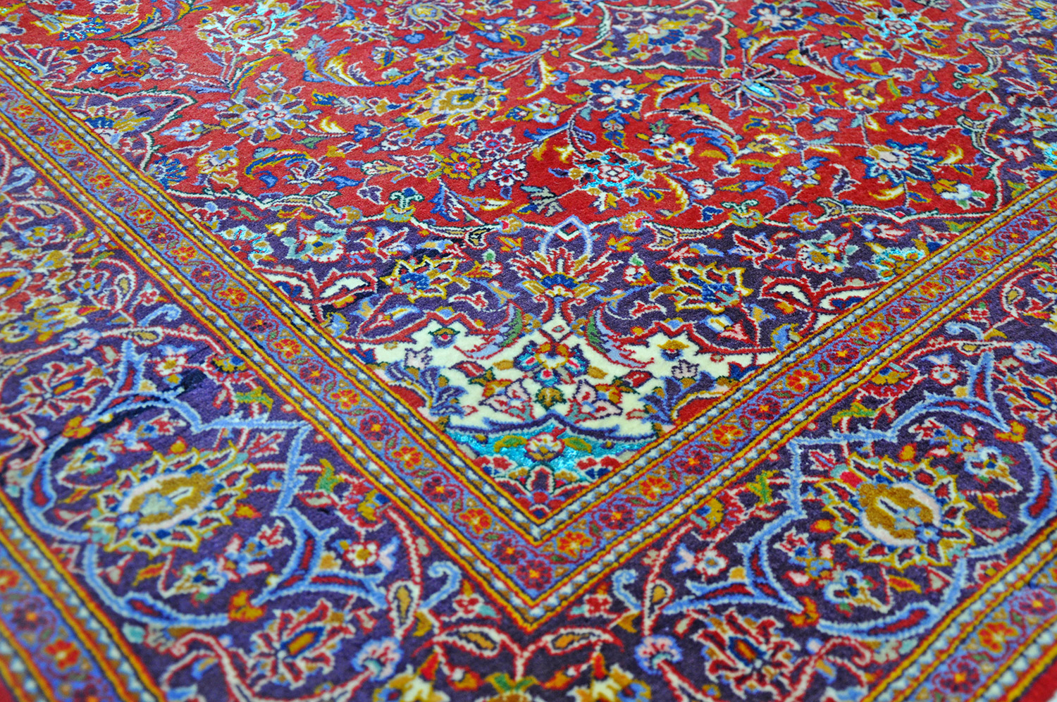 Keshan Kork Perserteppich Seide | Medaillon