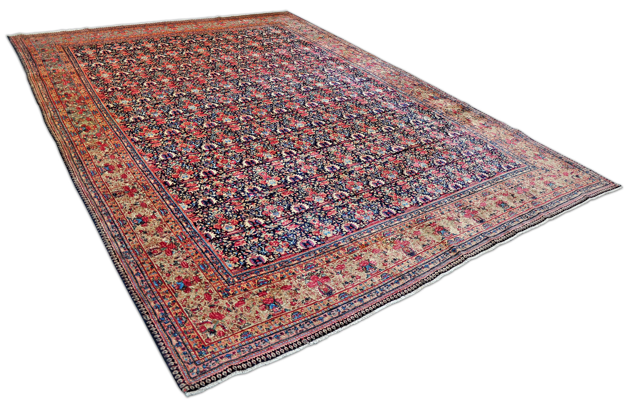 Kerman Raver Perserteppich alt | 90er