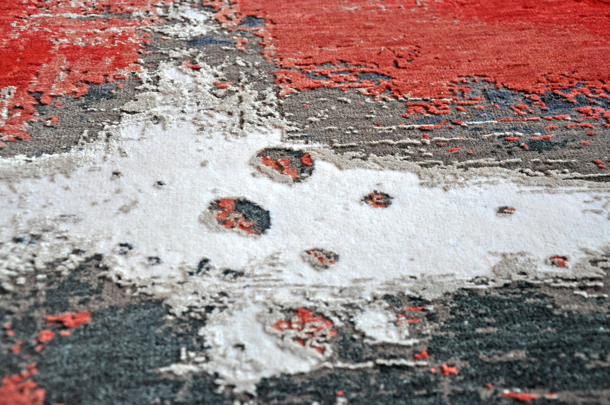 Saphir Designteppich Indien | rot