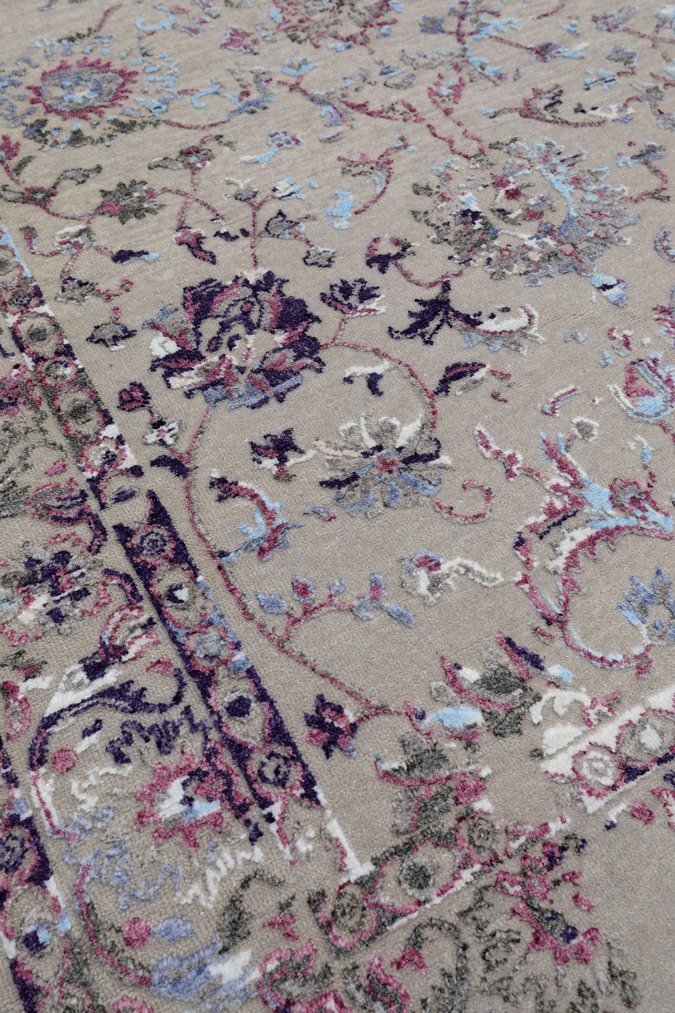 Thomas Designteppich Saphir lila | Indien
