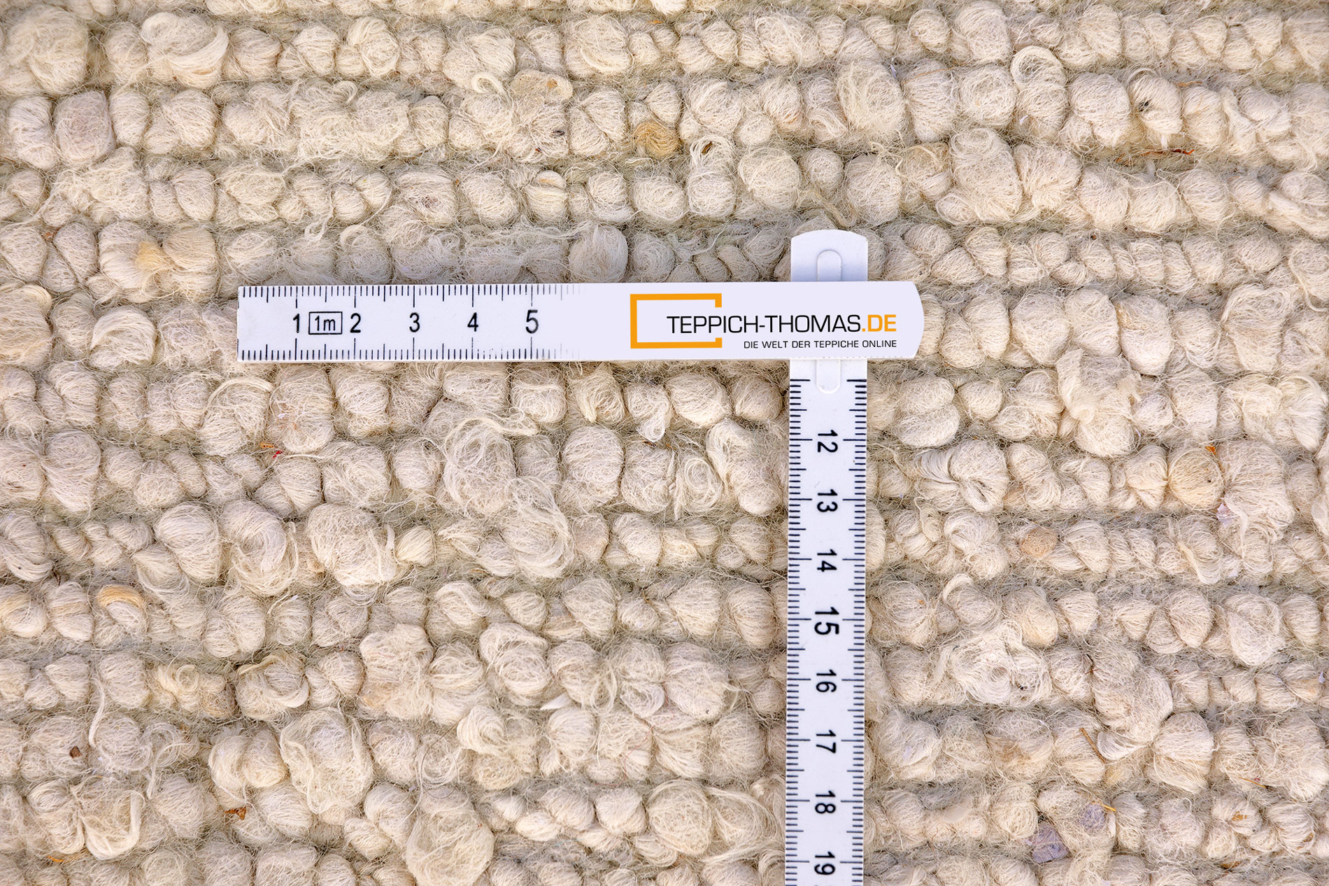 Thomas Marokko Handloomteppich Indien | Natural White