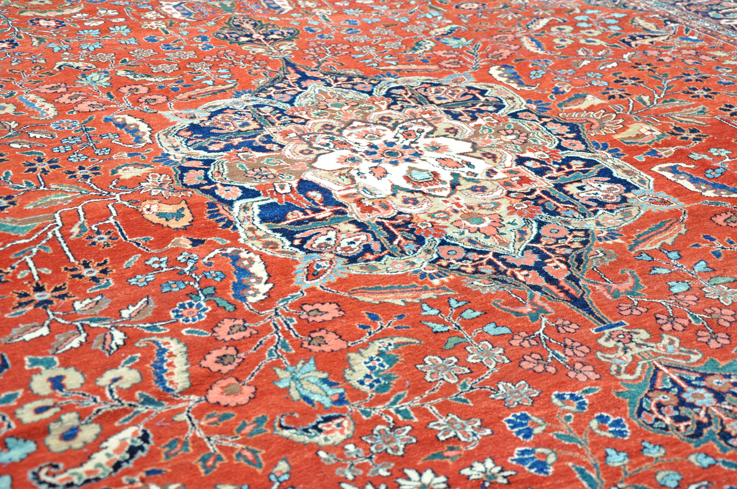 Farahan Perserteppich alt | rostrot