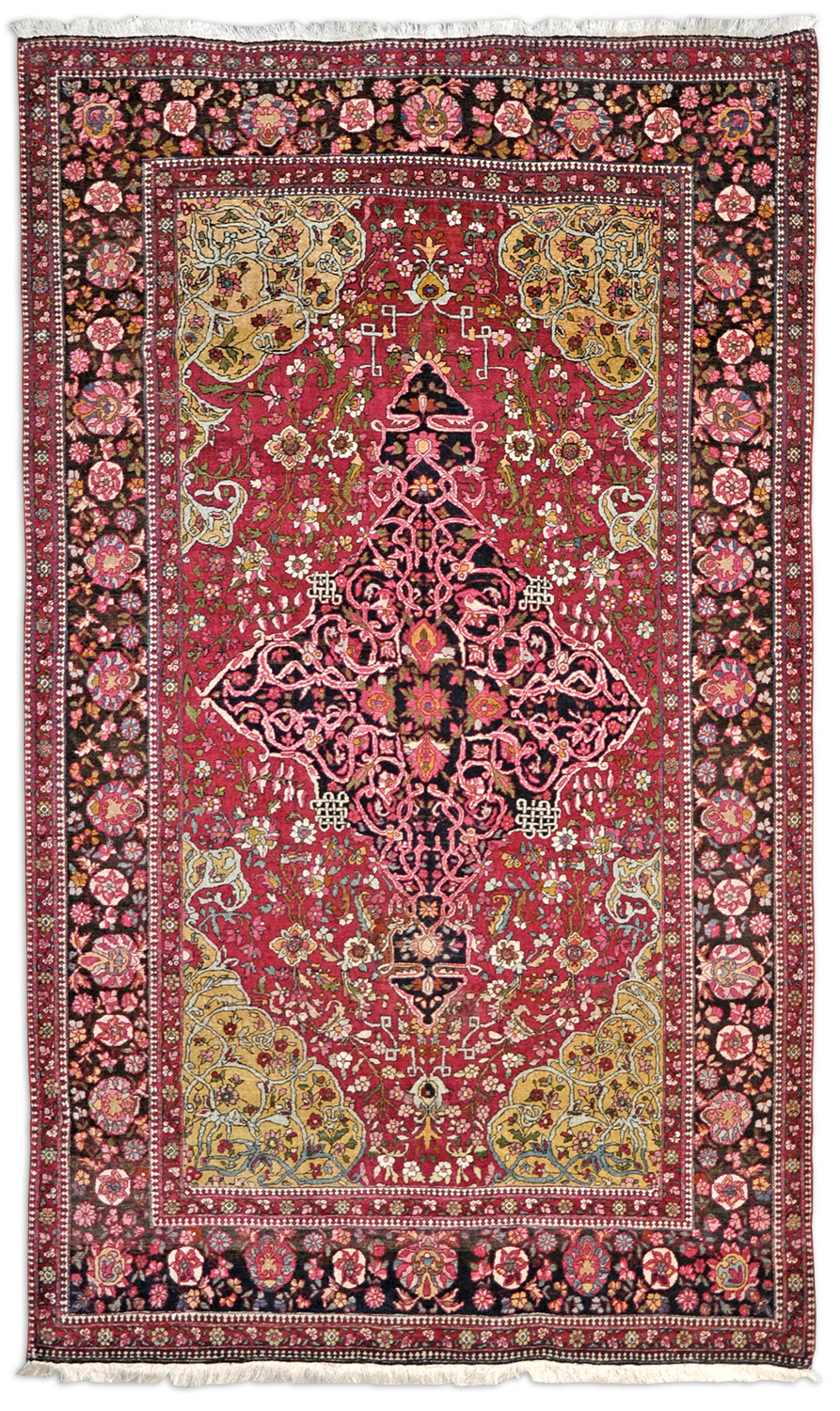 Isfahani Perserteppich antik | Medaillon Isfahani Perserteppich antik | Medaillon