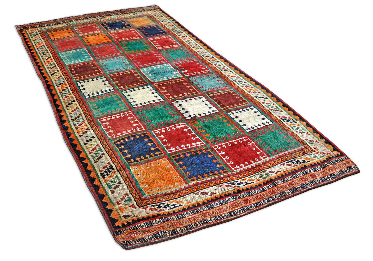 Gabbeh Perserteppich Ghashghai alt | Felder