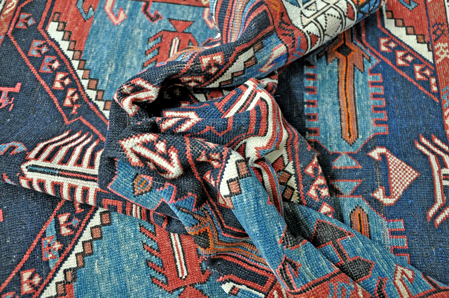 Kuba-Sejchor Knüpfteppich alt | Geometrisch