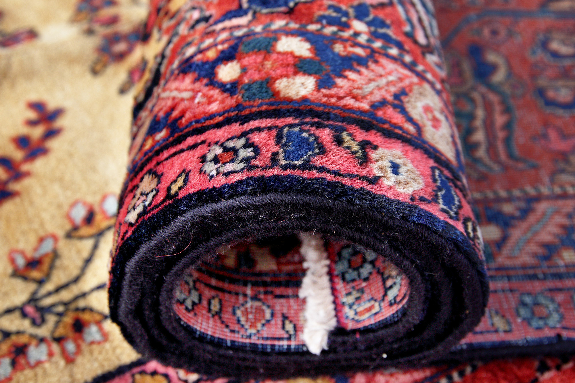 Amerikanischer Sarough Perserteppich alt | gelb