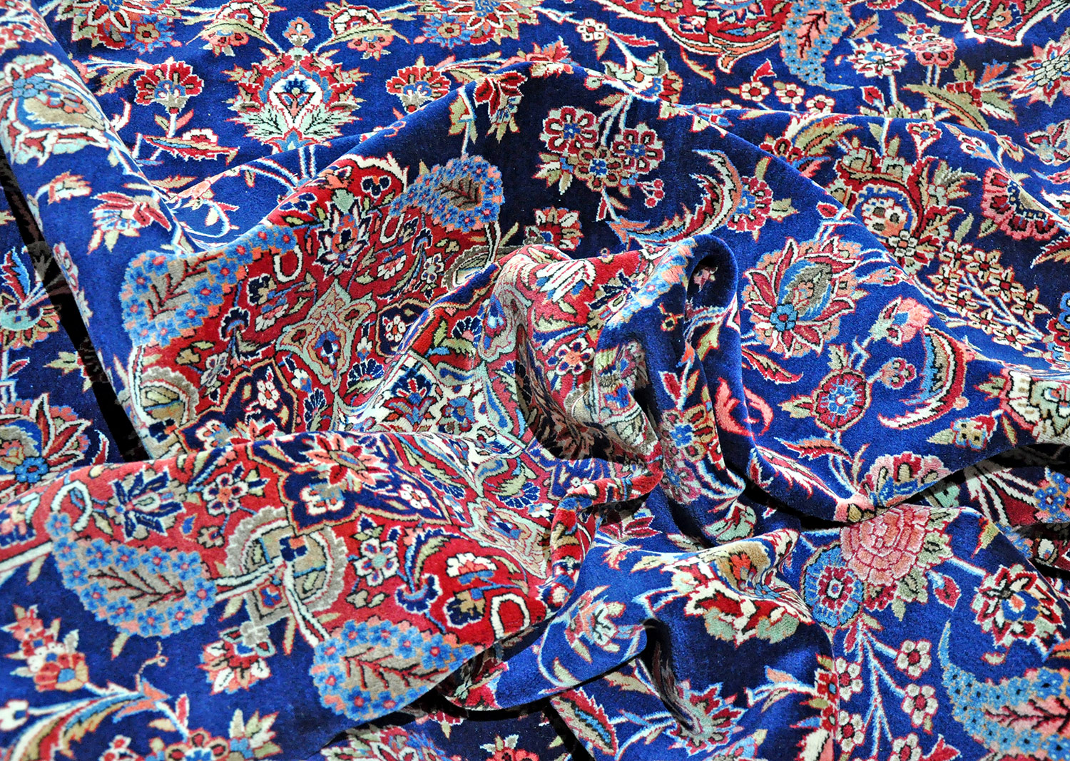 Keshan Kork Perserteppich antik | Medaillon