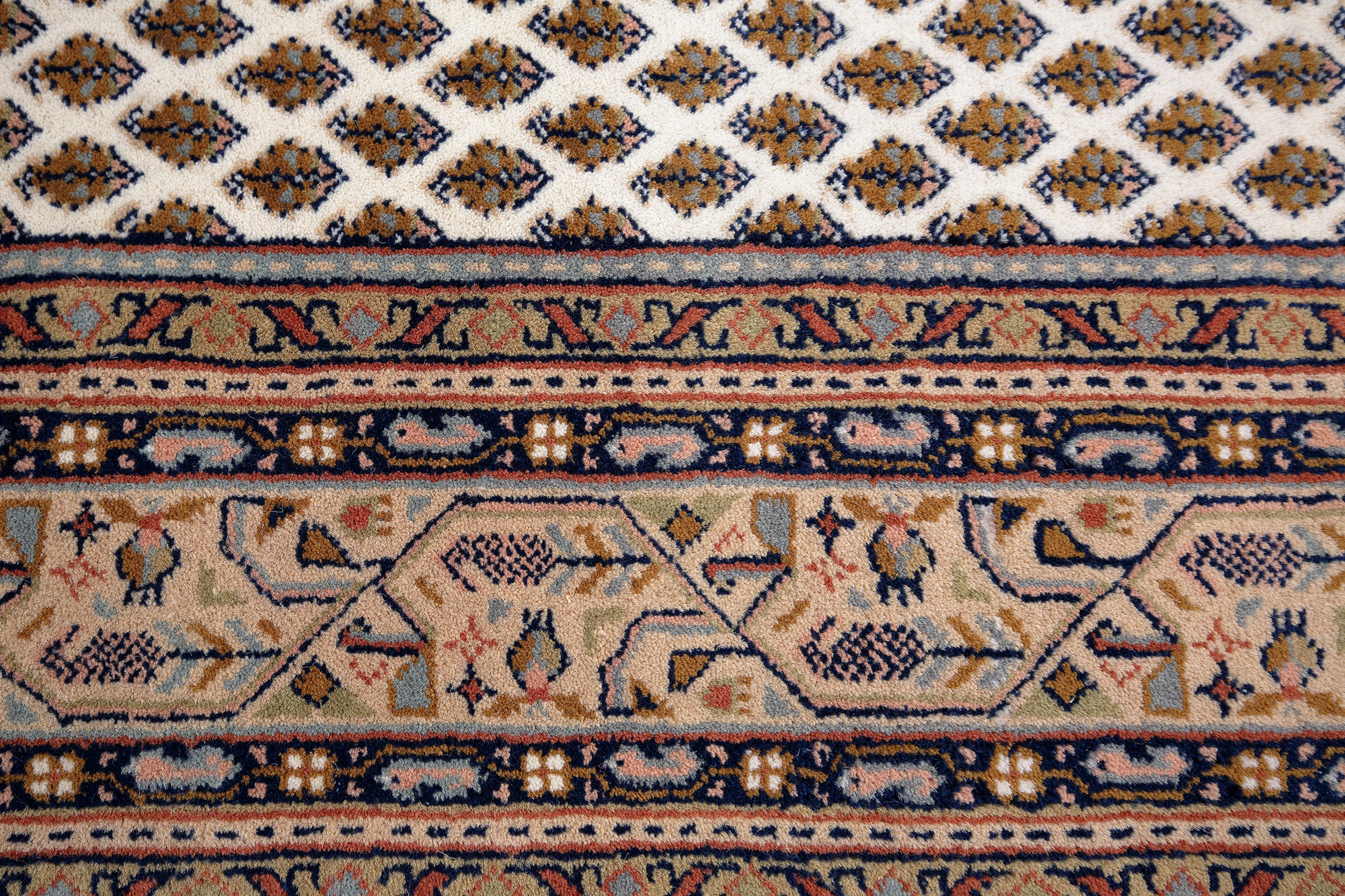 Mir Laxmi Orientteppich neu cream Indien | Schurwolle