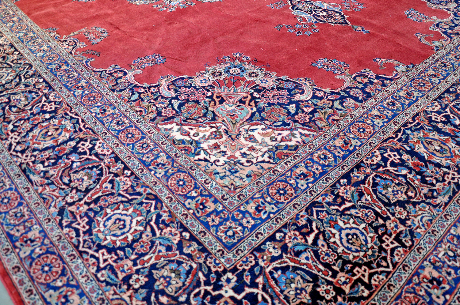 Kork-Keshan Perserteppich alt | Übermaß