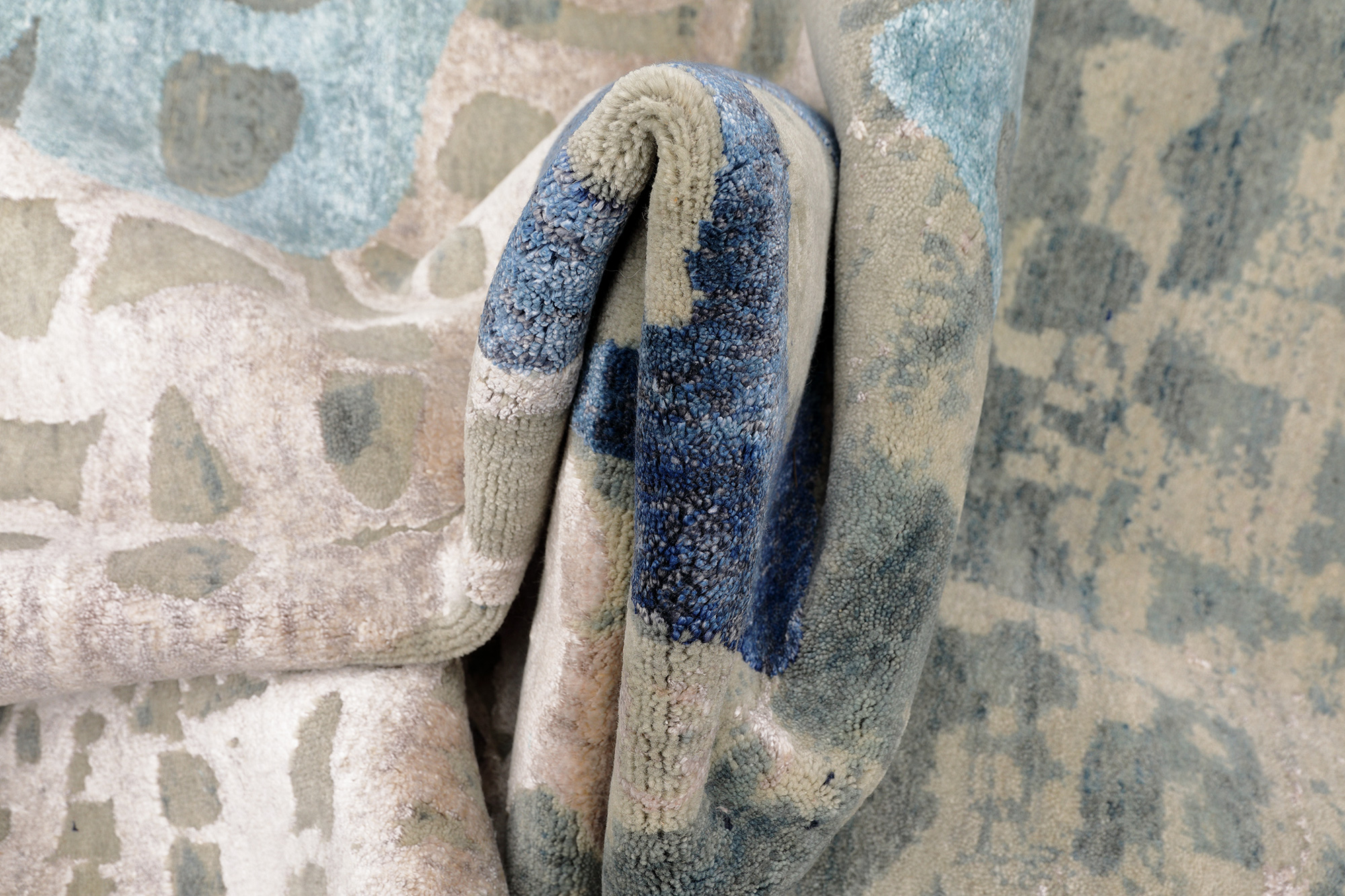 Thomas Designteppich Indien beige grau | Schurwolle