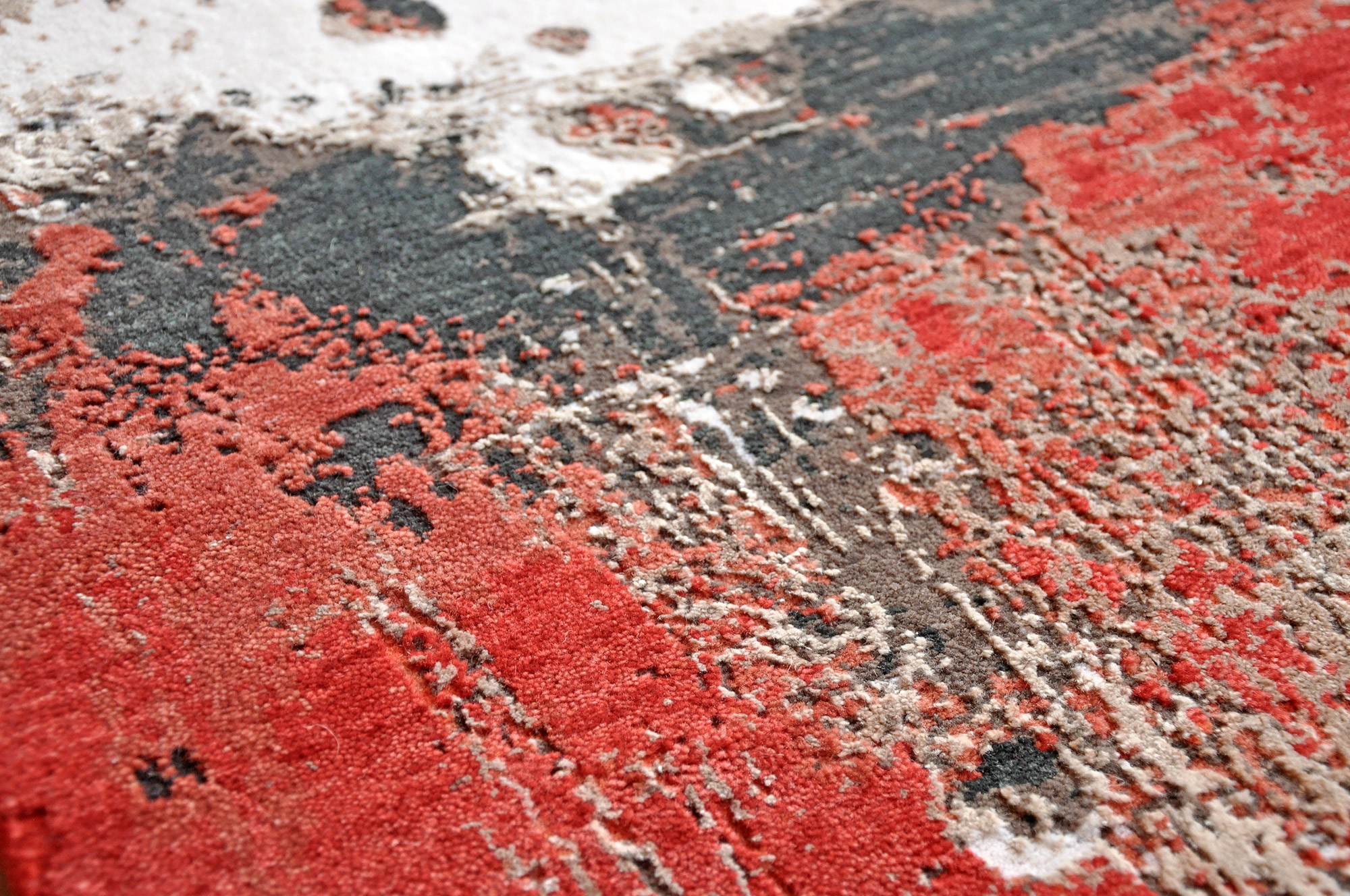 Saphir Designteppich Indien | rot