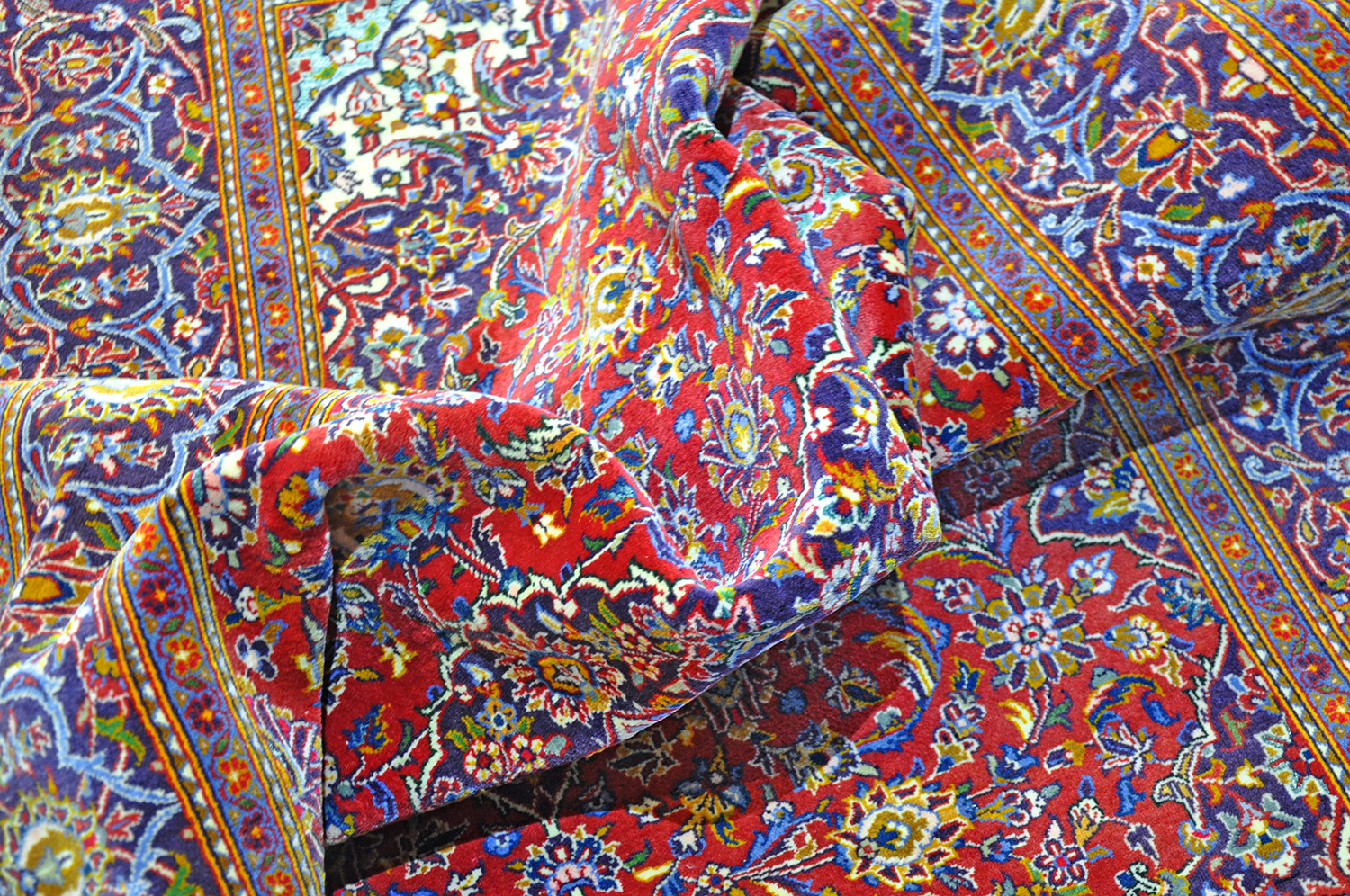 Keshan Kork Perserteppich Seide | Medaillon