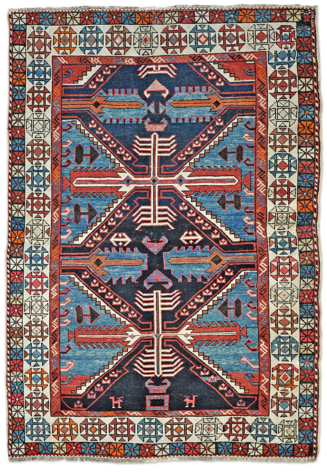 Kuba-Sejchor Knüpfteppich alt | Geometrisch Kuba-Sejchor Knüpfteppich alt | Geometrisch