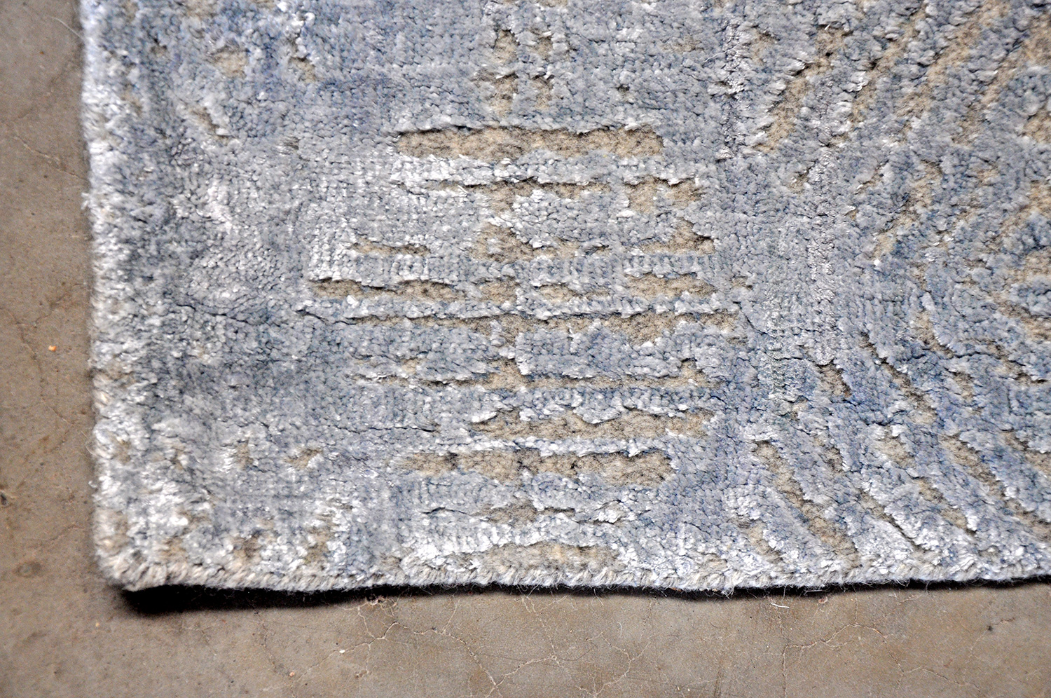 Thomas Handloomteppich Fine | Silver/Lt Blue