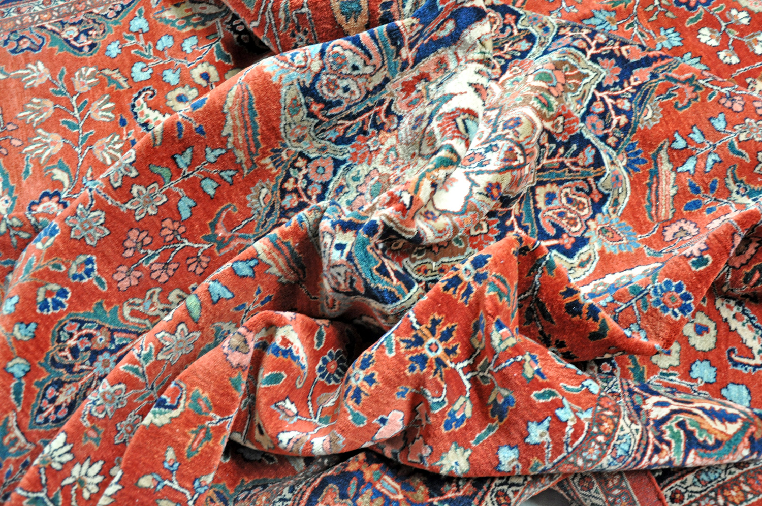 Farahan Perserteppich alt | rostrot