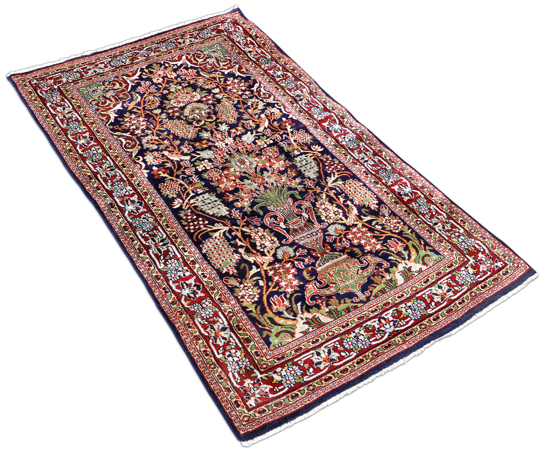 Keshan Orientteppich Pakistan | Vasenmotiv