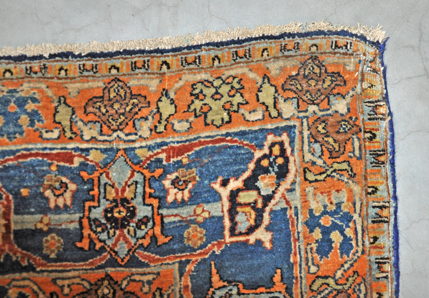 Sarough Perserteppich alt | blaugrundig