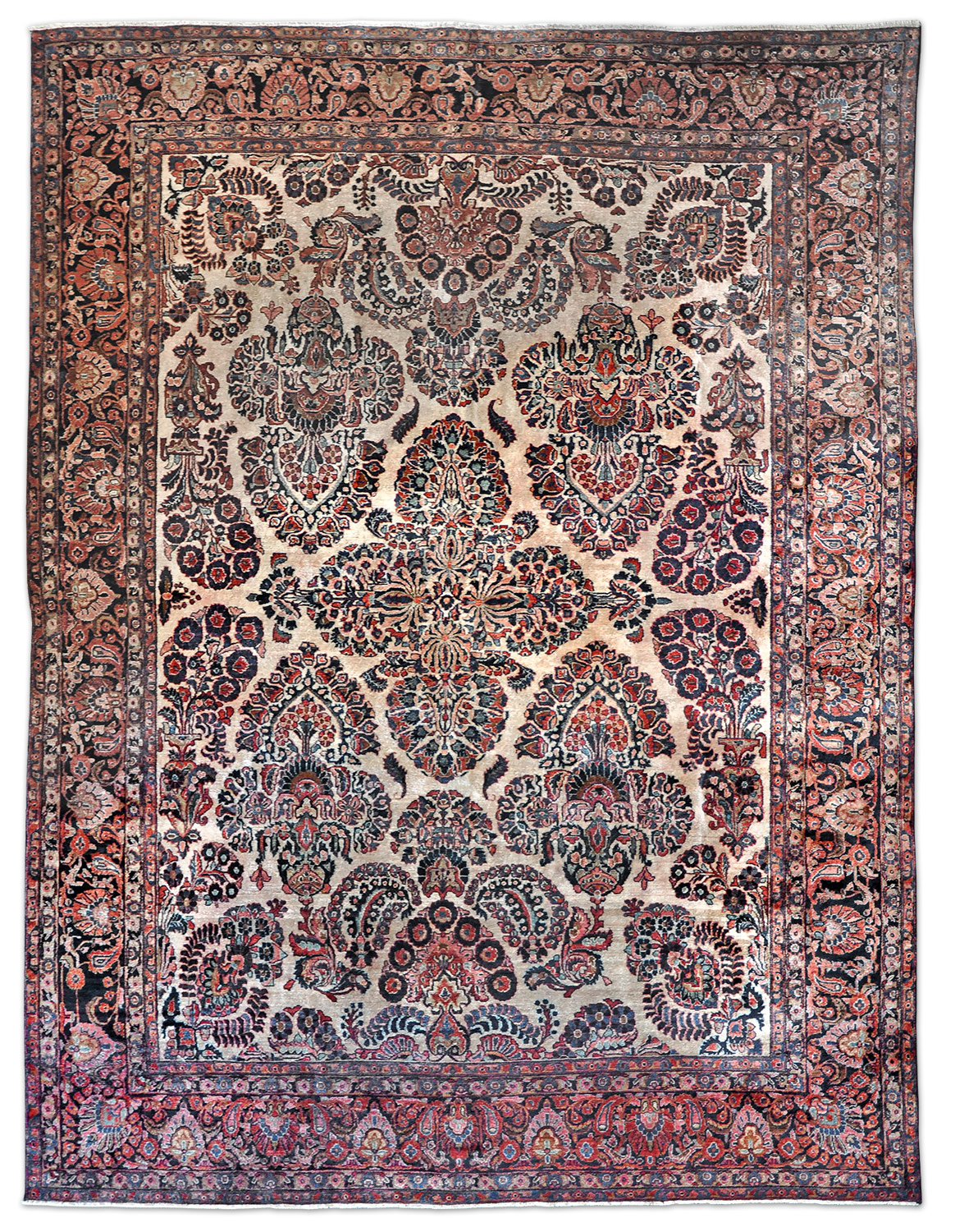 Sarough Perserteppich alt floral | Medaillon