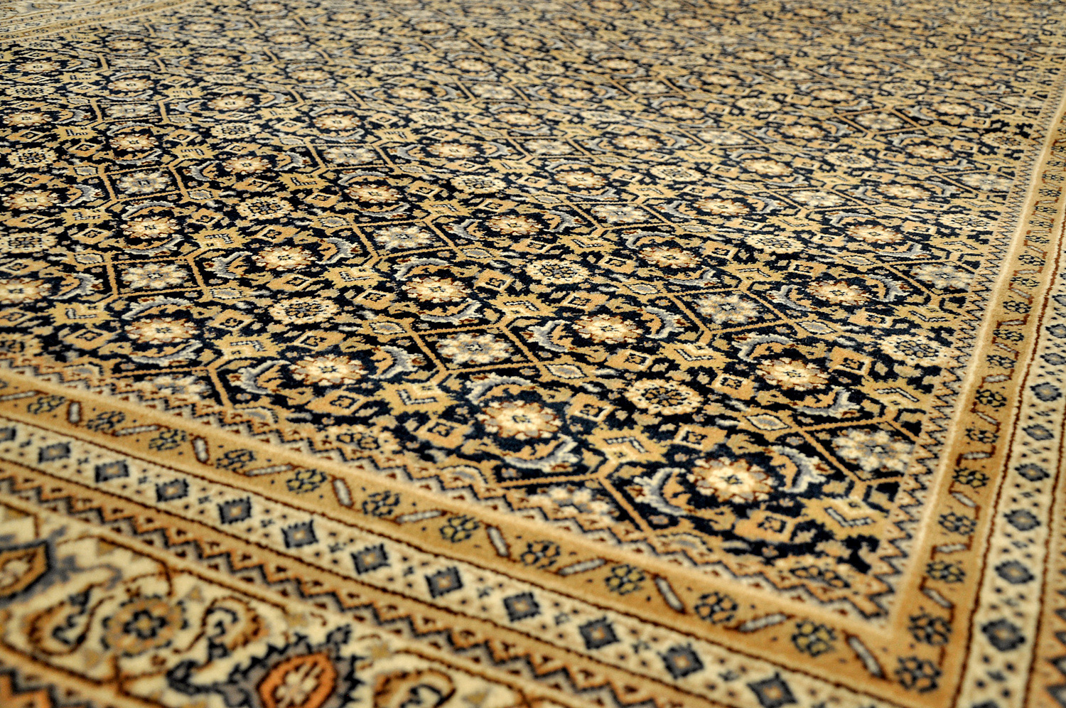 Jaipur Herati Knüpfteppich Indien neu | Allover