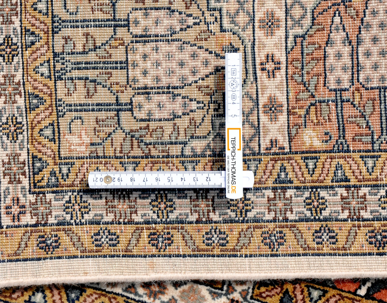 Felder Ghom Orientteppich Indien | Neuseelandwolle