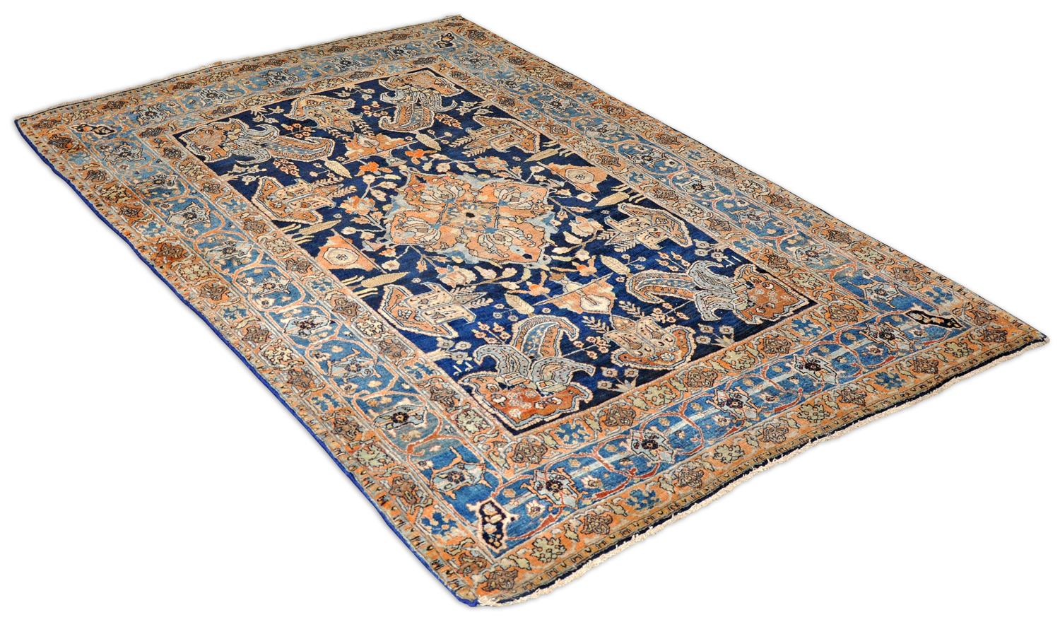 Sarough Perserteppich alt | blaugrundig