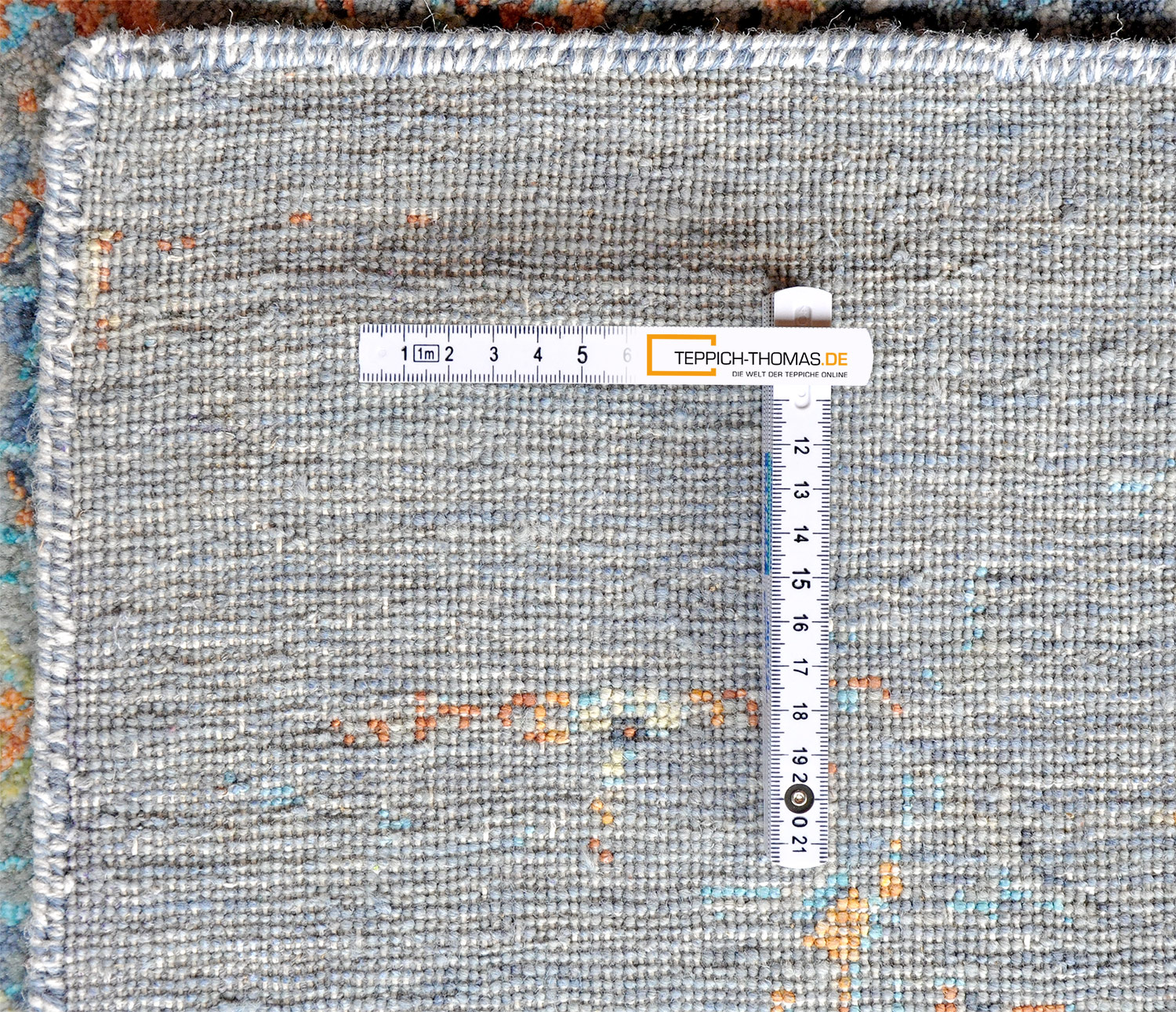 Saphir Orientteppich Indien Mahi | grau