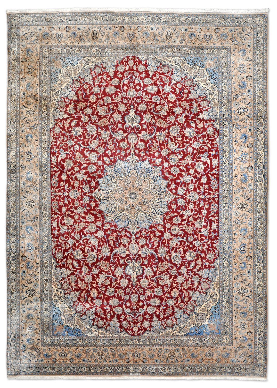 Nain Perserteppich 9 La älter rot | Medaillon Nain Perserteppich 9 La älter rot | Medaillon