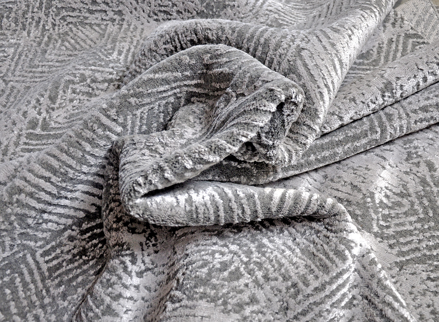 Thomas Handloomteppich Fine | Grey/Silver