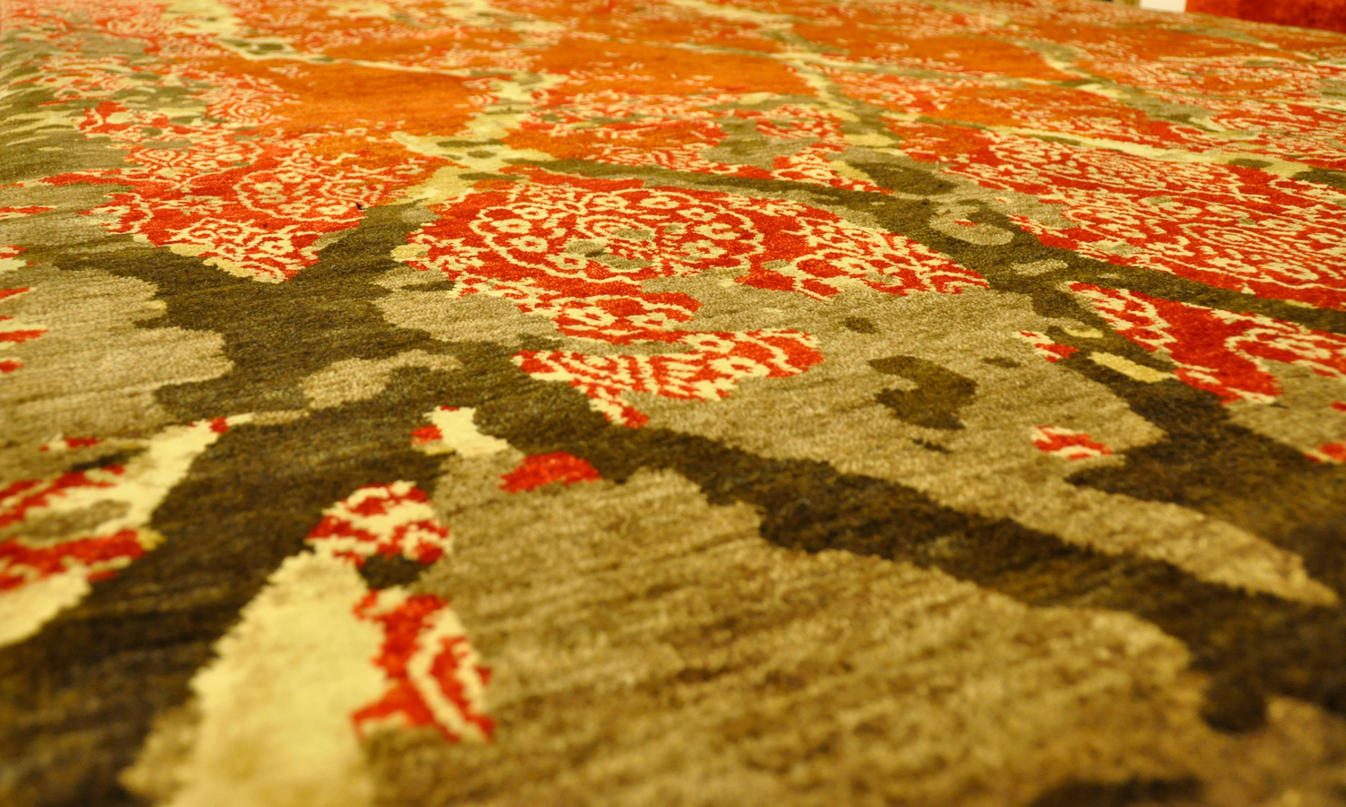 Topas Indischer Knüpfteppich | rot