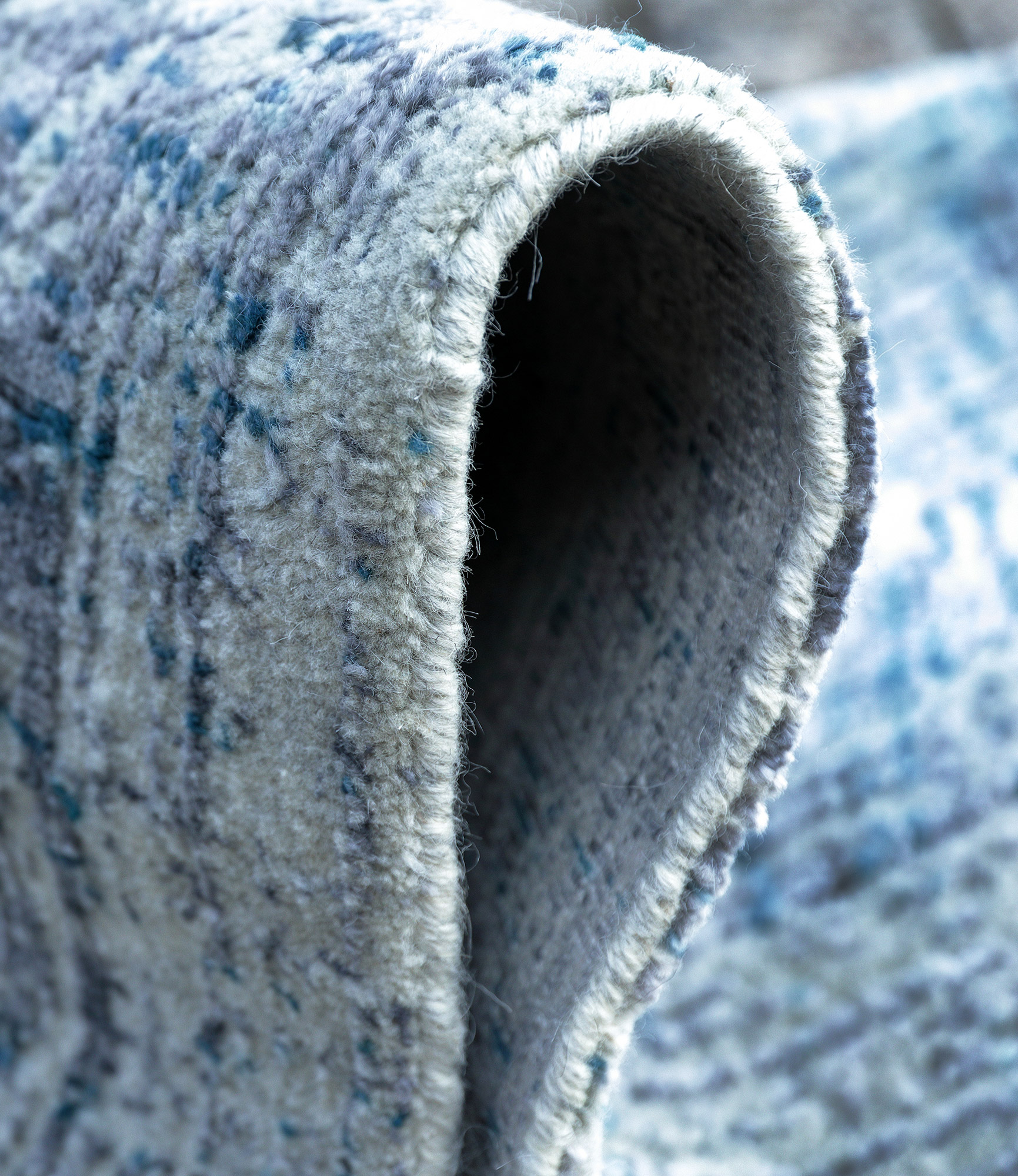 Thomas Teppich Handloom Jaquard Fine | Silver/Blue