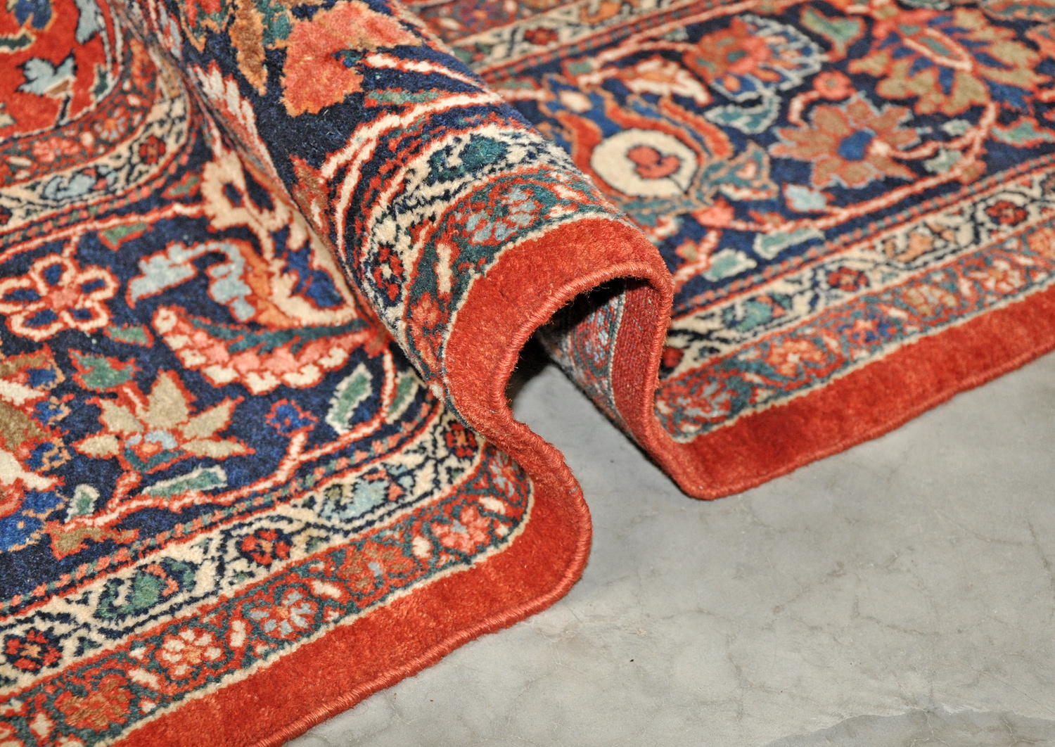 Farahan Perserteppich alt | rostrot