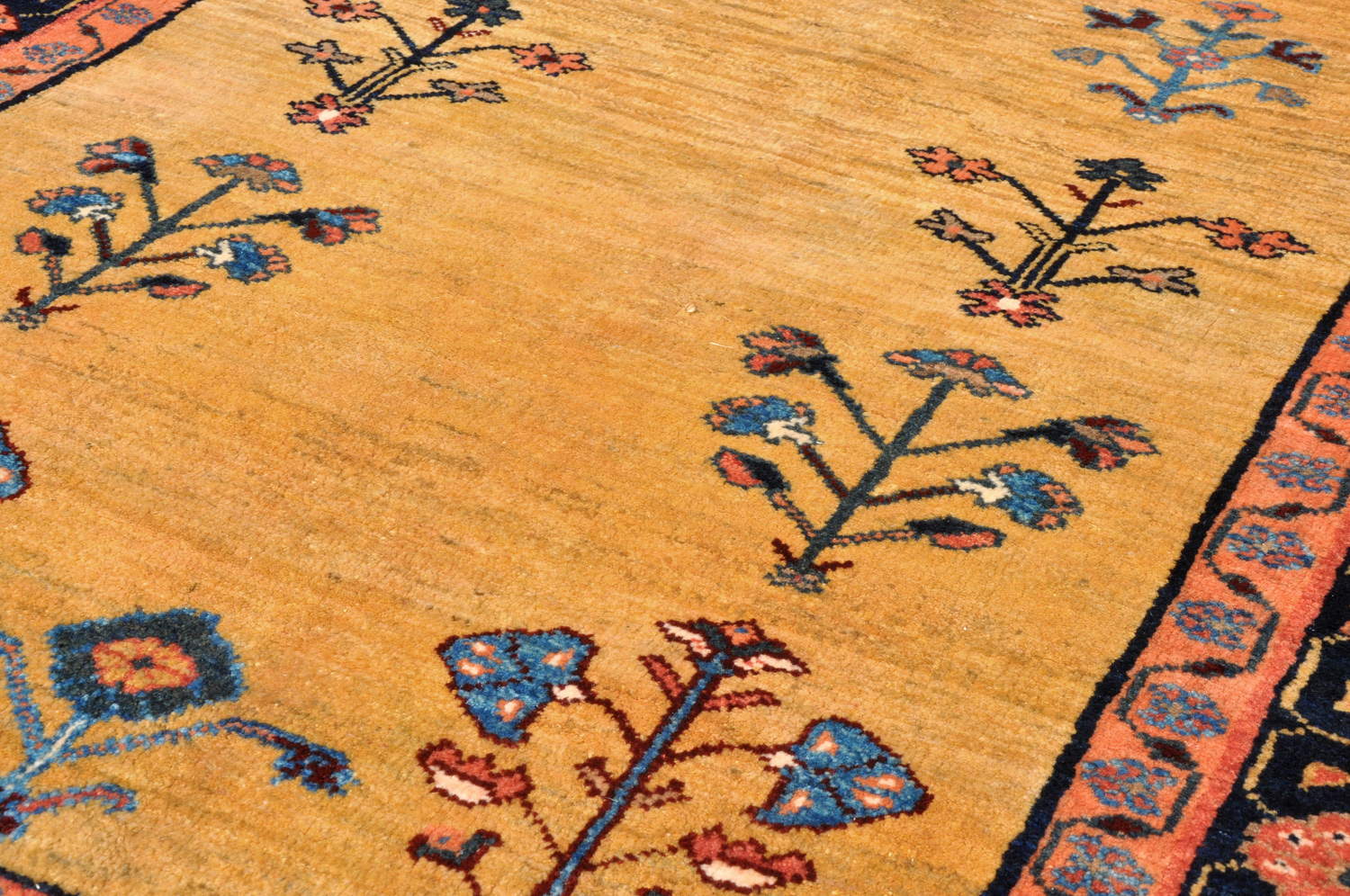 Gabbeh Perserteppich neu gelb | Hochlandwolle