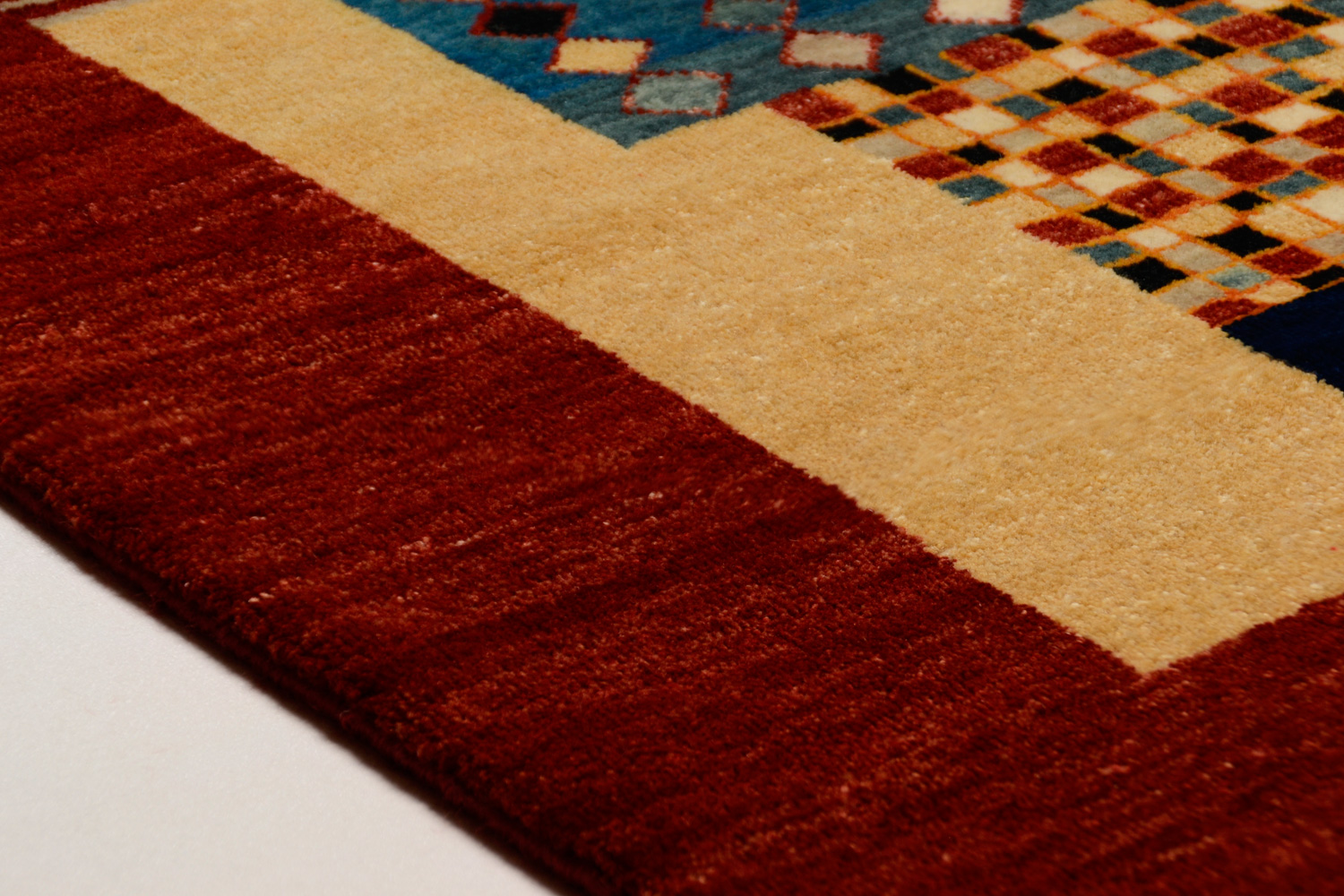 Theko Gabbehteppich neu Hindustan Hali  rot | Neuseelandwoll