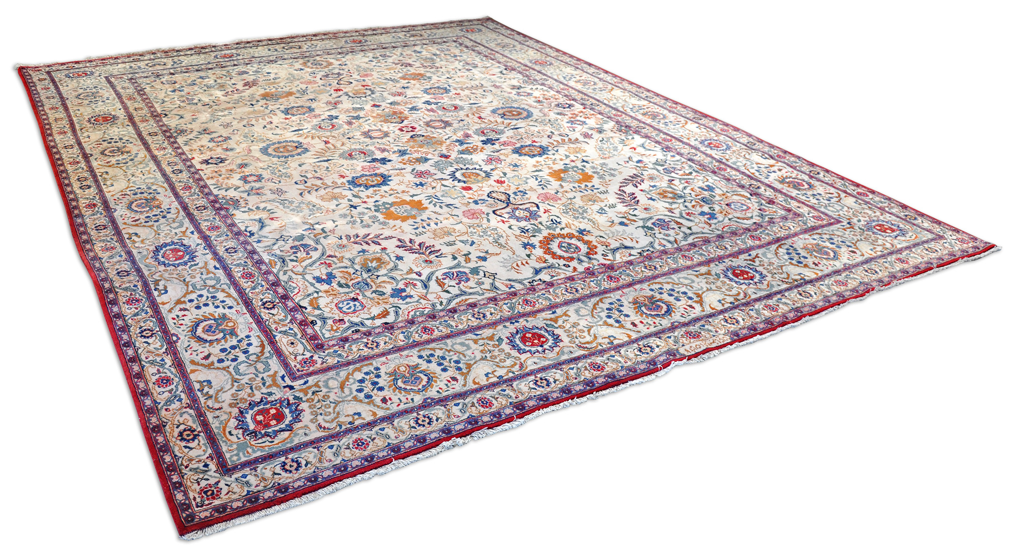 Keshan Kork Perserteppich alt | Allovermuster