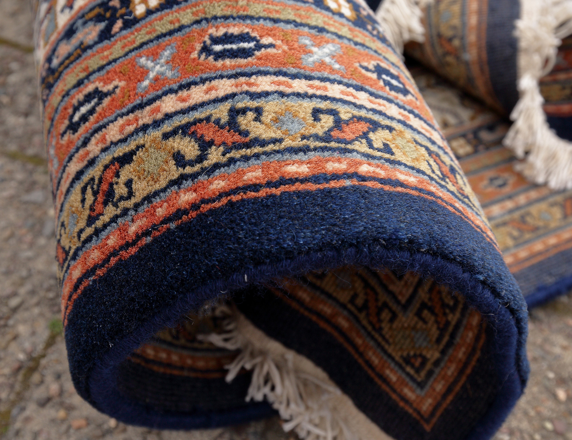 Mir Laxmi Orientteppich neu blau Indien | Schurwolle