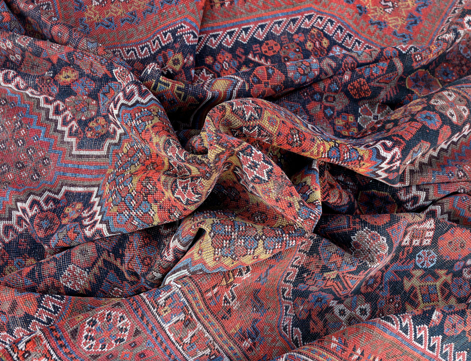 Ghaschghai Perserteppich antik | Rautenmotiv