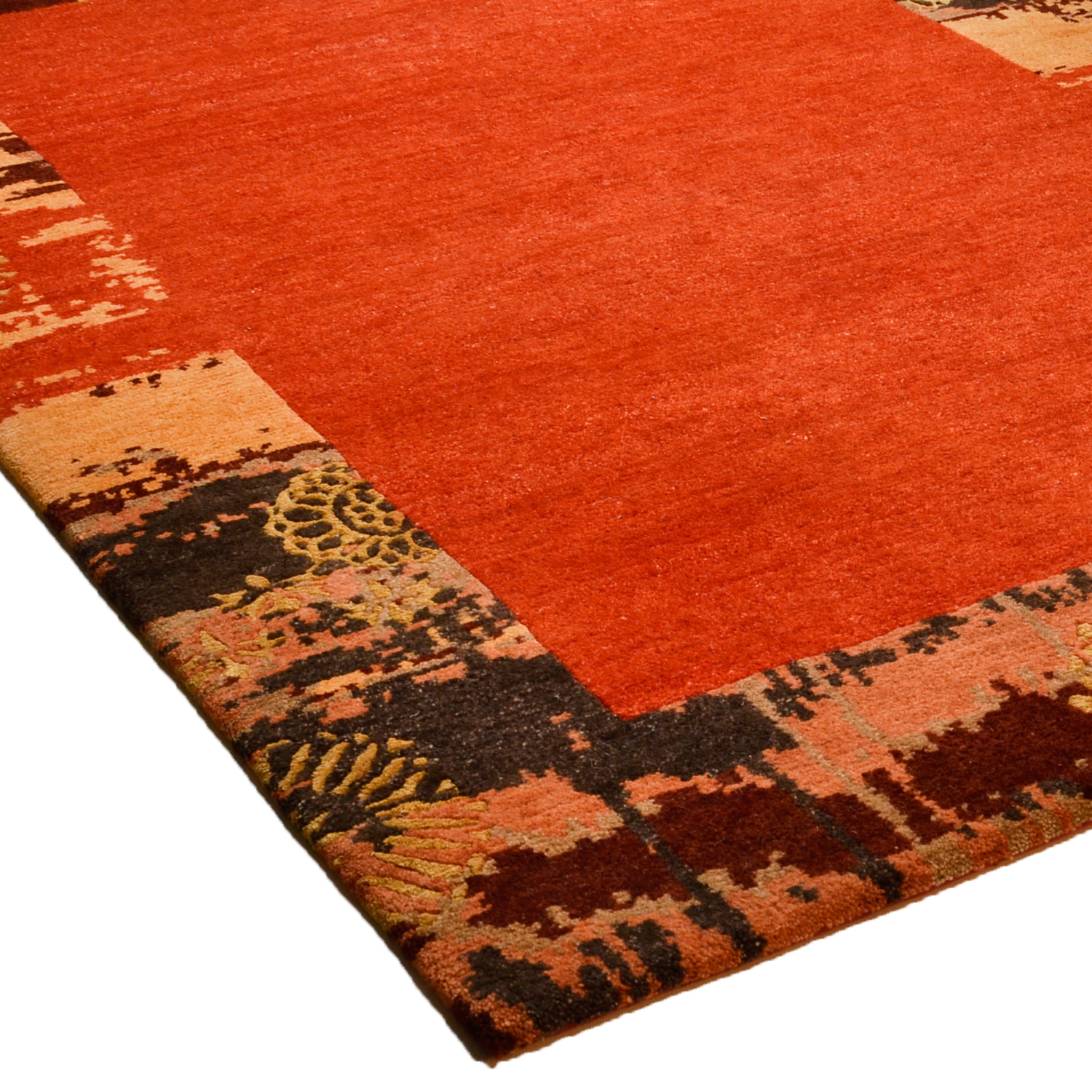 Theko Talonga Silk  Nepalteppich rot | Hochlandwolle