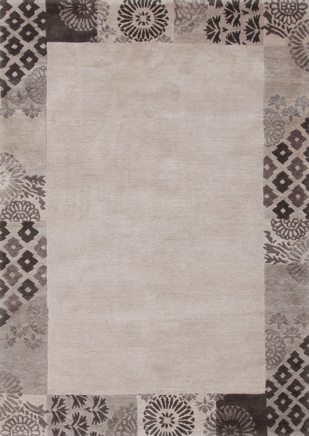 Theko Talonga Silk  Nepalteppich braun | Hochlandwolle