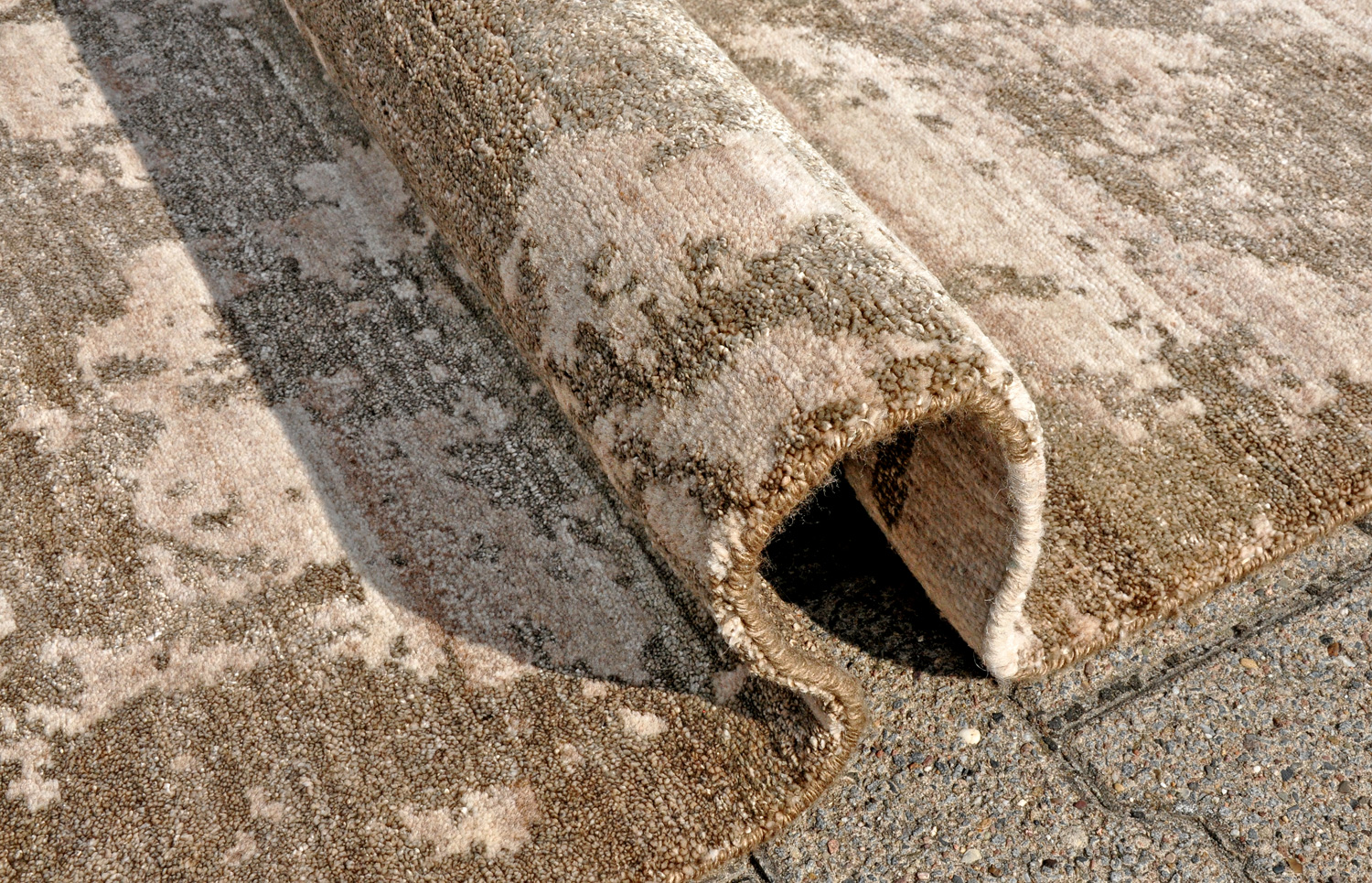 Knüpfteppich O-8300 braun | Schurwolle