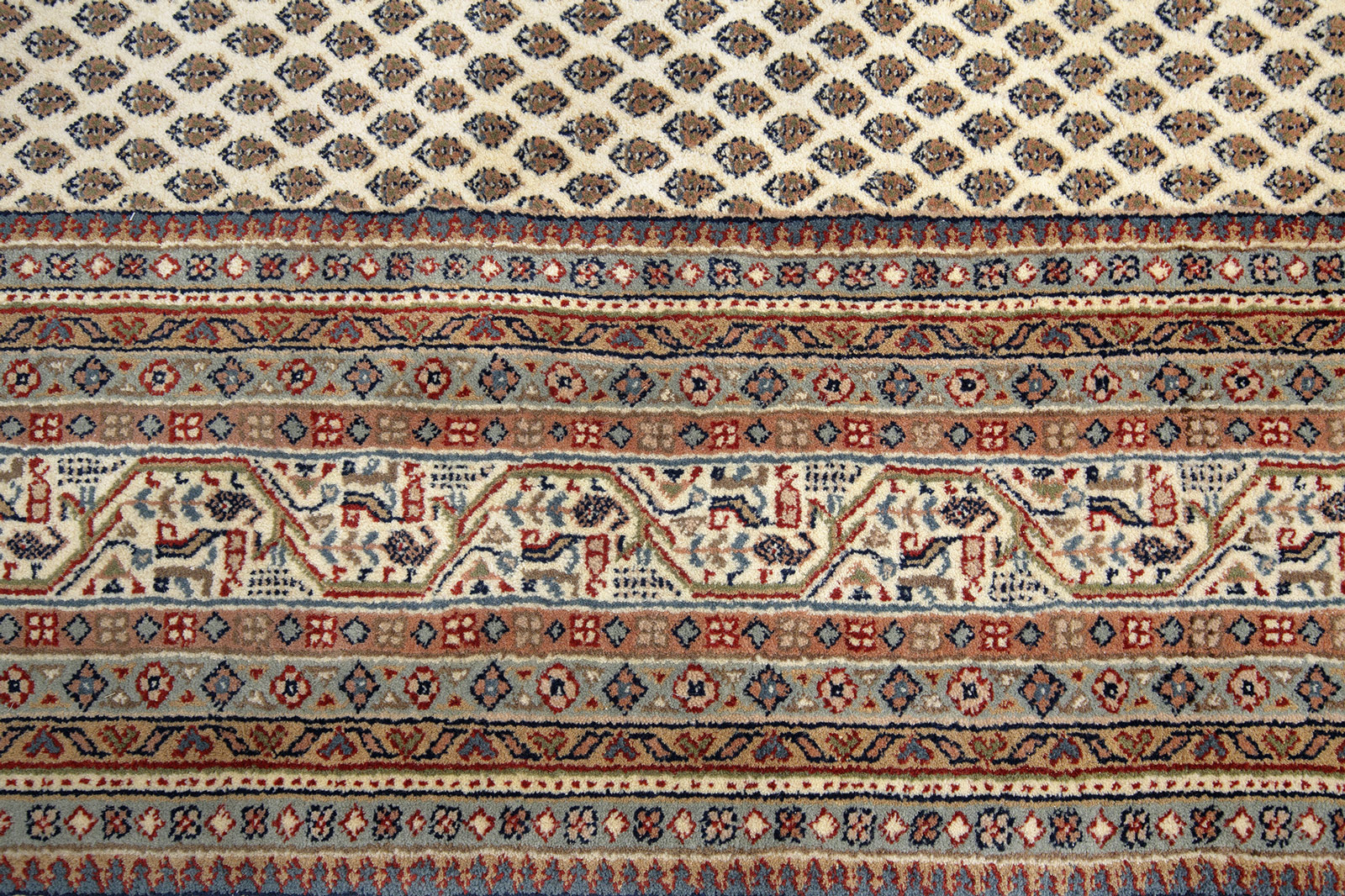 Mir Royal Orientteppich neu cream Indien | Neuseelandwolle