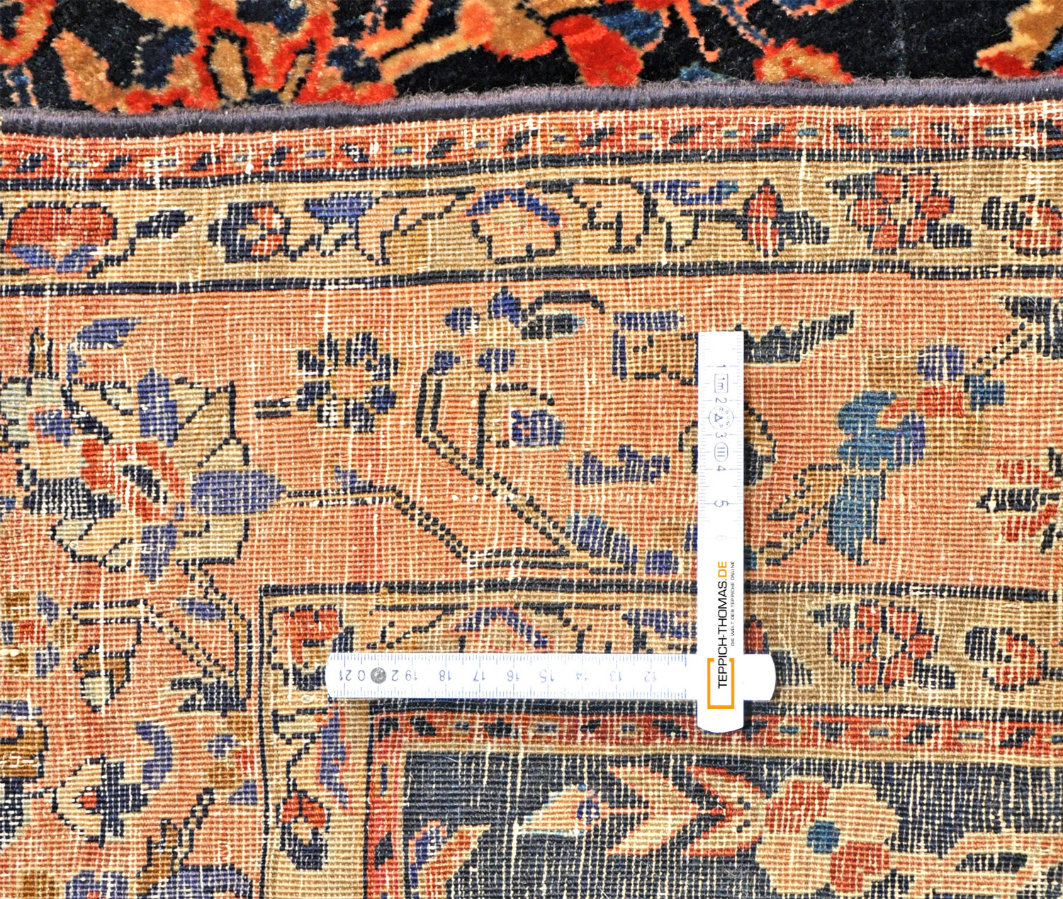 Farahan Perserteppich antik | nachtblau