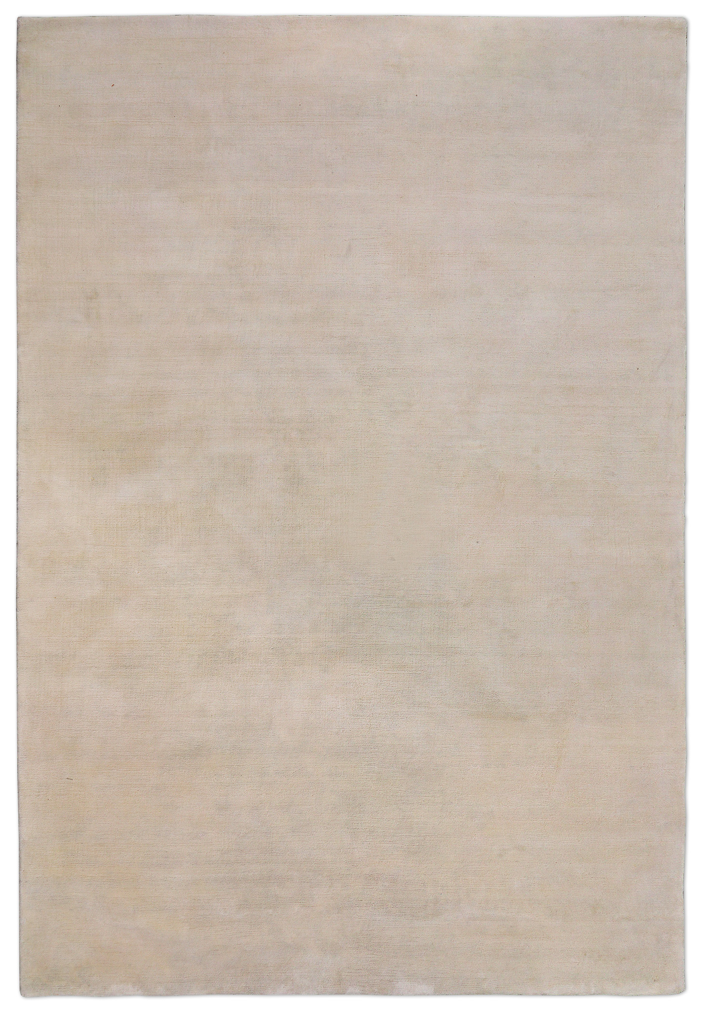 Thomas Tibet Mohair Knüpfteppich Indien | Natural White