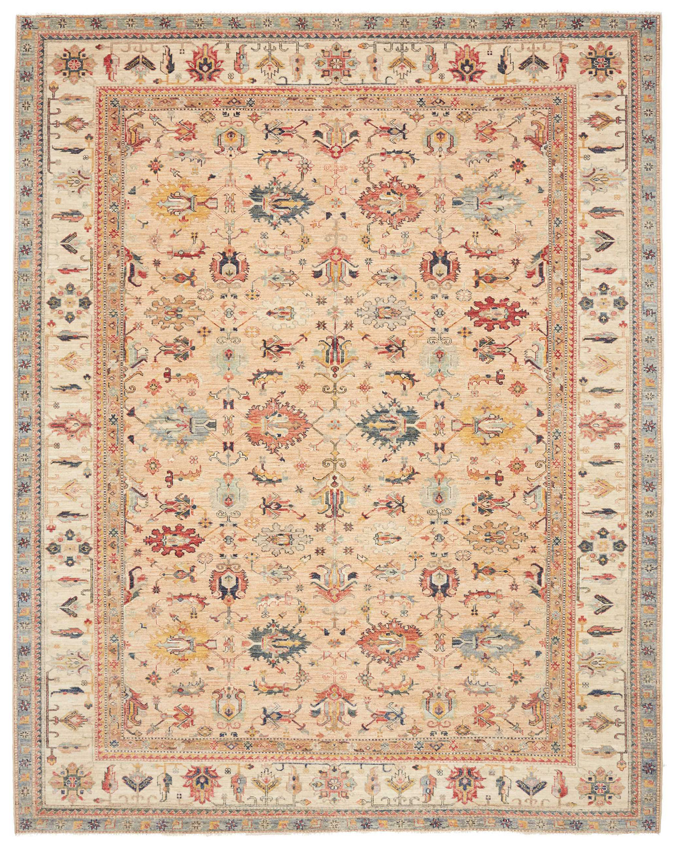 Kazak Royal Orientteppich Pakistan Schurwolle 477074 | Beige